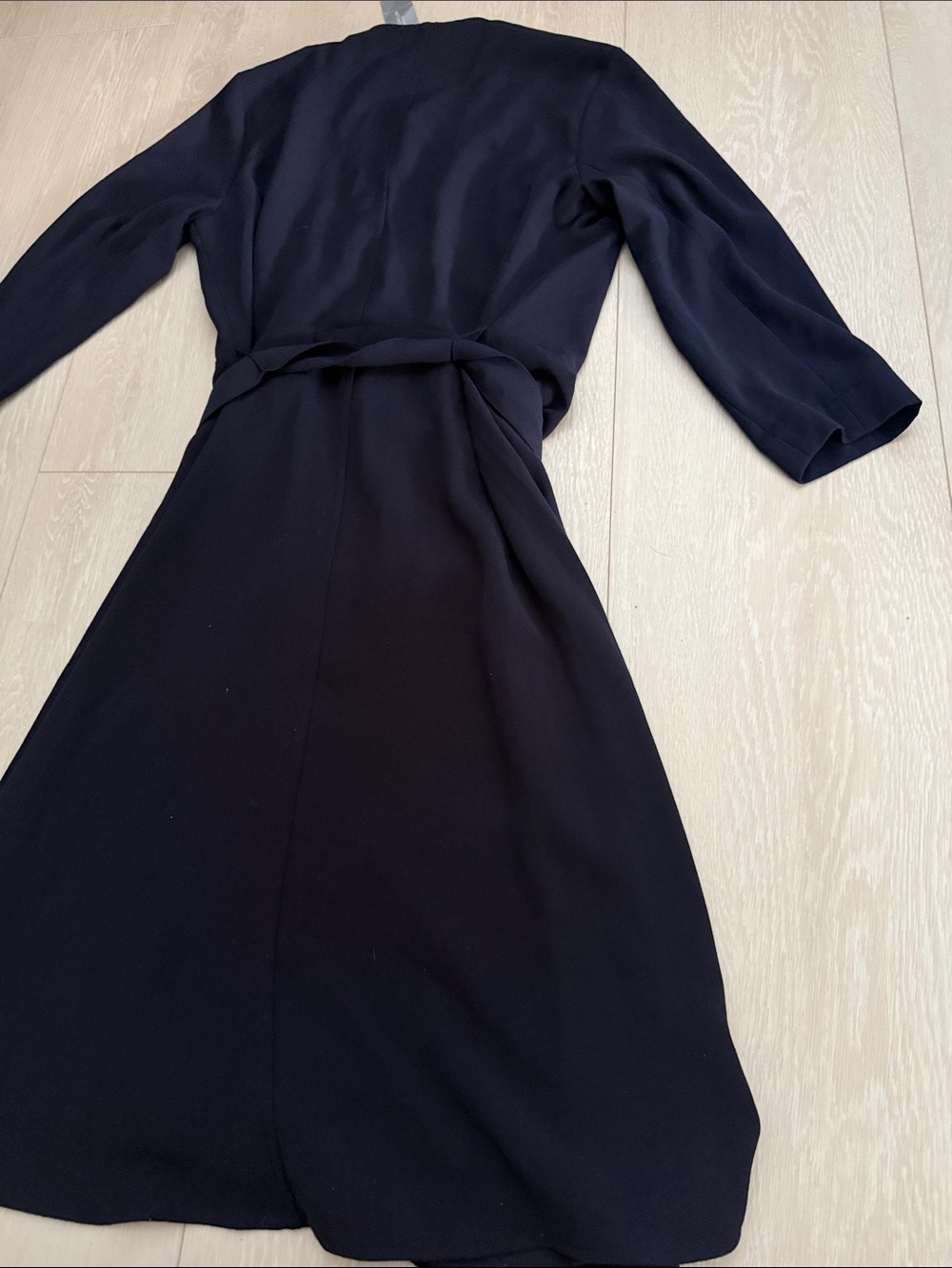 J. Crew Navy Belted Wrap-Style Midi Dress - Picture 10 of 10